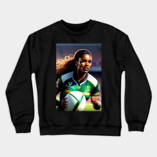 Woman Rugby Player Crewneck Sweatshirt